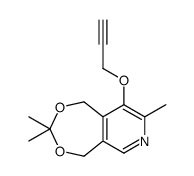 1,5-二氢-3,3,8-三甲基-9-(2-丙炔氧基)[1,3]二氧杂环庚并[5,6-c]吡啶 结构式