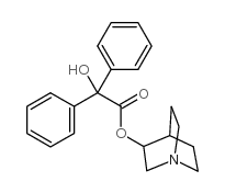 二苯乙醇酸-3-奎宁环酯 结构式