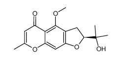 5H-呋喃并[3,2-g][1]苯并吡喃-5-酮,2,3-二氢-2-(1-羟基-1-甲基乙基)-4-甲氧基-7-甲基- 结构式