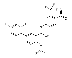 4-乙酰氧基-2',4'-二氟-N-(4-硝基-3-三氟甲基苯基)-[1,1'-联苯]-3-甲酰胺 结构式