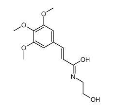 N-(2-Hydroxyethyl)-3-(3,4,5-trimethoxyphenyl)propenamide 结构式