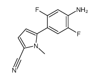 5-(4-氨基-2,5-二氟苯基)-1-甲基-1H-吡咯-2-甲腈 结构式