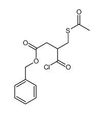 Butanoic acid, 3-[(acetylthio)methyl]-4-chloro-4-oxo-, phenylmethyl ester 结构式
