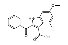 2-苯甲酰基-4,6-二甲氧基-1H-吲哚-3-羧酸 结构式