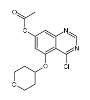 7-Quinazolinol, 4-chloro-5-[(tetrahydro-2H-pyran-4-yl)oxy]-, 7-acetate 结构式