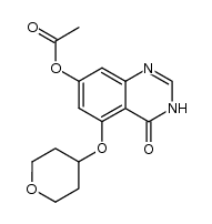 4(3H)-Quinazolinone, 7-(acetyloxy)-5-[(tetrahydro-2H-pyran-4-yl)oxy]- 结构式