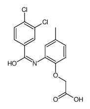 2-[2-[(3,4-二氯苯甲酰基)氨基]-4-甲基苯氧基]乙酸 结构式