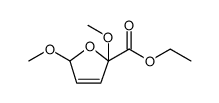 2-Furancarboxylic acid, 2,5-dihydro-2,5-dimethoxy-, ethyl ester 结构式