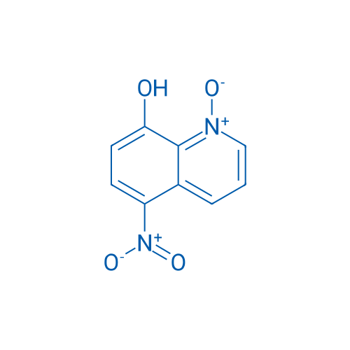 5-硝基-8-羟基喹啉氮氧化物 结构式