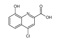 4-氯-8-羟基-2-喹啉羧酸 结构式