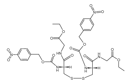 Glycine, N,N'-(N,N'-dicarboxycystyl)di-, diethyl N,N'-bis(p-nitrobenzyl) ester, (-)- (6CI,8CI) 结构式