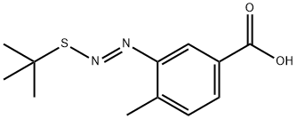 3-[(1E)-2-(叔丁基硫基)二氮烯基]-4-甲基苯甲酸 结构式