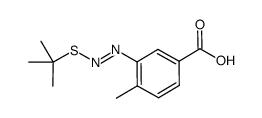 3-(2-叔丁基硫代二氮烯基)-4-甲基苯甲酸 结构式