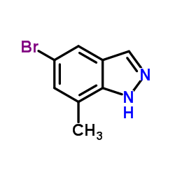 5-溴-7-甲基-1H-吲唑 结构式