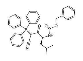 Carbamic acid, [(1S)-1-[cyano(triphenylphosphoranylidene)acetyl]-3-methylbutyl]-, phenylmethyl ester (9CI) 结构式