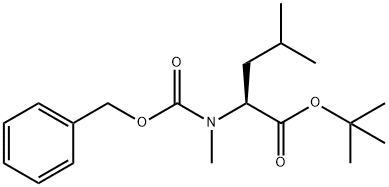 N-甲基-N-苄氧羰基-L-亮氨酸叔丁酯 结构式