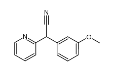 α-(3-甲氧基苯基)-2-吡啶乙腈 结构式