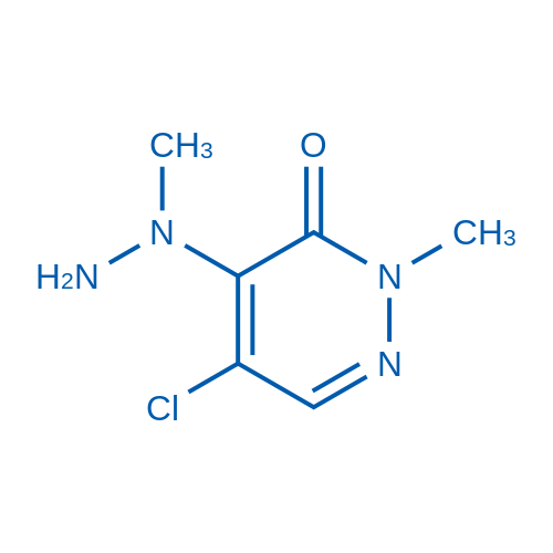 5-氯-2-甲基-4-(1-甲基肼基)哒嗪-3(2H)-酮 结构式