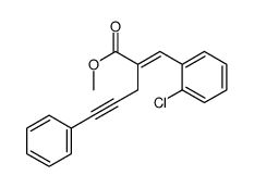2-[(2-氯苯基)亚甲基]-5-苯基-4-戊炔酸甲酯 结构式