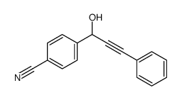 4-(1-羟基-3-苯基-2-丙炔基)苯甲腈 结构式
