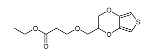 Propanoic acid, 3-[(2,3-dihydrothieno[3,4-b]-1,4-dioxin-2-yl)methoxy]-, ethyl ester 结构式