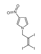 1H-Pyrrole, 3-nitro-1-(2,3,3-triiodo-2-propen-1-yl)- 结构式