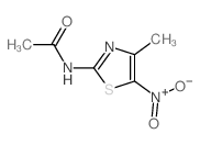N-(4-methyl-5-nitro-2-thiazolyl)acetamide 结构式