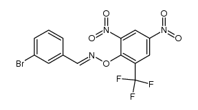 Benzaldehyde, 3-bromo-, O-[2,4-dinitro-6-(trifluoromethyl)phenyl]oxime, (E)- (9CI) 结构式