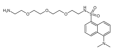 N-[2-[2-[2-(2-氨基乙氧基)乙氧基]乙氧基]乙基]-5-(二甲氨基)-1-萘磺酰胺 结构式