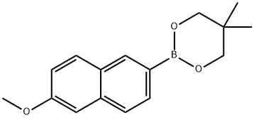 6-甲氧基-2-萘硼酸新戊二醇酯 结构式