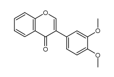 3-(3,4-二甲氧基苯基)-4H-1-苯并吡喃-4-酮 结构式