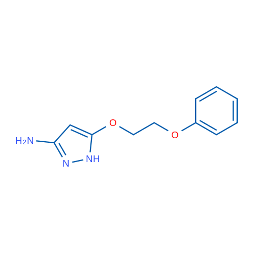 5-氨基-3-(2-苯氧基乙氧基)-1H-吡唑 结构式