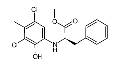 N-(3,5-二氯-2-羟基-4-甲基苯基)-D-苯丙氨酸甲酯 结构式