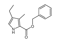 1H-Pyrrole-2-carboxylic acid, 4-ethyl-3-methyl-, phenylmethyl ester 结构式