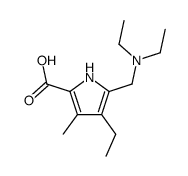 1H-Pyrrole-2-carboxylic acid, 5-[(diethylamino)methyl]-4-ethyl-3-methyl- 结构式
