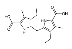 5,5'-亚甲基双(4-乙基-3-甲基-1H-吡咯-2-羧酸) 结构式