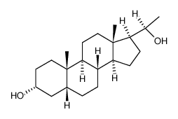 Pregnane-3,20-diol, (3β,5β,20R)- 结构式