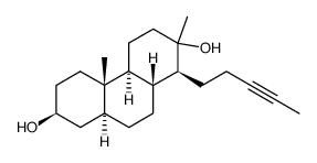 2,7-Phenanthrenediol, tetradecahydro-2,4b-dimethyl-1-(3-pentynyl)-, [1S-(1α,2β,4aβ,4bα,7α,8aβ,10aα)]- (9CI) 结构式