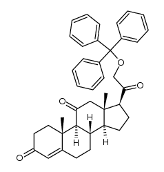 孕甾-4-烯-3,11,20-三酮-21-三苯甲氧基醚 结构式
