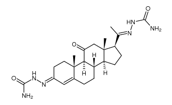 孕甾-4-烯-3,11,20-三酮-3,20-双(氨基甲酰腙) 结构式