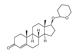 Androst-4-en-3-one, 17-[(tetrahydro-2H-pyran-2-yl)oxy]-, (17β)- 结构式