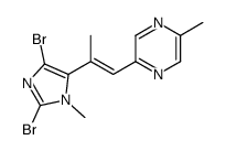 Pyrazine, 2-[2-(2,4-dibromo-1-methyl-1H-imidazol-5-yl)-1-propen-1-yl]-5-methyl- 结构式