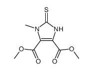 1H-Imidazole-4,5-dicarboxylic acid, 2,3-dihydro-1-methyl-2-thioxo-, 4,5-dimethyl ester 结构式
