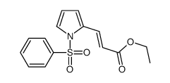 2-Propenoic acid, 3-[1-(phenylsulfonyl)-1H-pyrrol-2-yl]-, ethyl ester, (E)- (9CI) 结构式