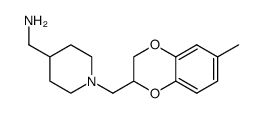 4-Piperidinemethanamine, 1-[(2,3-dihydro-6-methyl-1,4-benzodioxin-2-yl)methyl]- 结构式