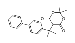 2,2-二甲基-5-(2-(4-联苯基)丙-2-基)-1,3-二氧六环-4,6-二酮 结构式