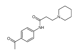 1-Piperidinepropanamide, N-(4-acetylphenyl)- 结构式