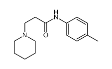 N-(4-methylphenyl)-3-(1-piperidinyl)propanamide 结构式