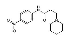 N-(4-nitrophenyl)-3-(piperidin-1-yl)propanamide 结构式