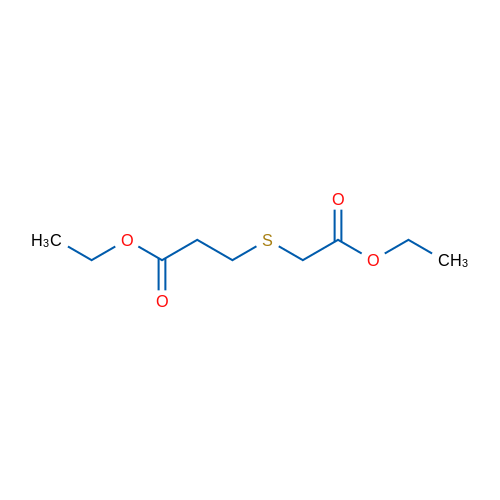 3-(2-乙氧基-2-氧代乙基硫代)丙酸乙酯 结构式